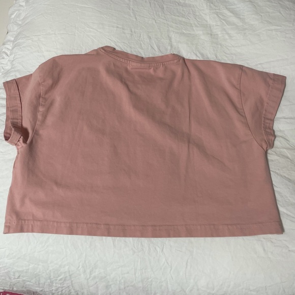 Gymshark Crop Top Workout Top, Pink With Logo - Picture 4 of 4